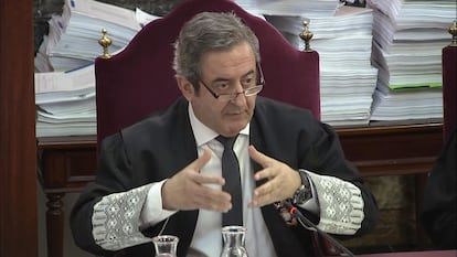 El fiscal Javier Zaragoza, durante el juicio del 'procés', en una imagen de 2019.