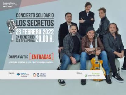 Los Secretos ofrecen un concierto solidario en beneficio de los afectados por el volcán de La Palma