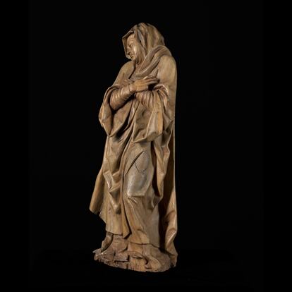 'La Virgen Dolorosa', escultura en madera de nogal, de principios del siglo XVI, de autor annimo.