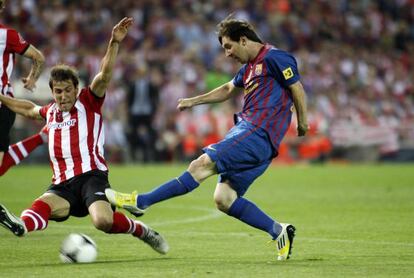 Final de Copa el 2012 entre el Barça i l'Athletic al Vicente Calderón.