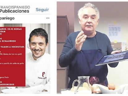 Francis Paniego, Ferran Adrià, Fernando Sáenz y Angelines González.