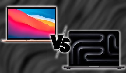 MacBook Pro M5 frente al MacBook Air M1