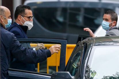 El fiscal Ignacio Stampa llega a la Audiencia Nacional en Madrid en 2020.