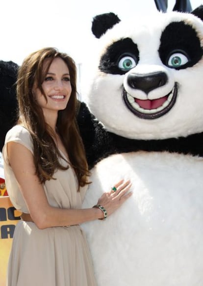 Angelina Jolie en Cannes en la presentación de 'Kun Fu Panda 2'.