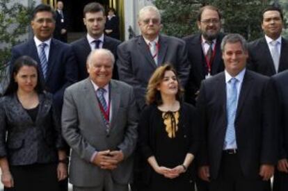 Foto de familia de la reunión Santamaría con ministros iberoamericanos.