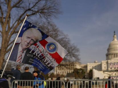 O Capit&oacute;lio, em Washington, onde Donald Trump toma posse nesta sexta-feira como presidente dos EUA. 