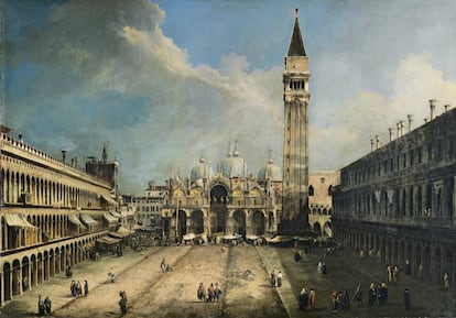 'La plaza de San Marcos en Venecia', de Canaletto (1723-24).