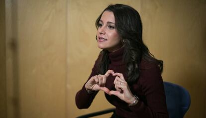 Inés Arrimadas during the interview.