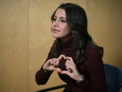 Inés Arrimadas during the interview.