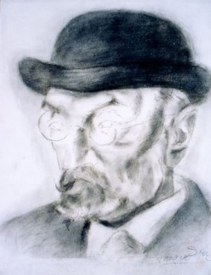 Miguel de Unamuno, retratado por Vázquez Díaz en 1924.