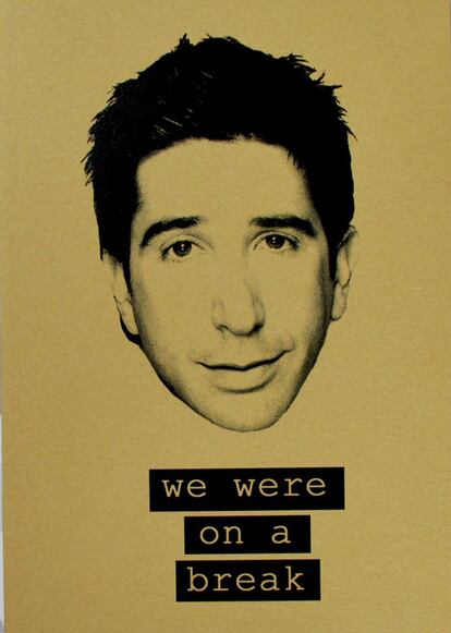 Libreta 'Estábamos tomándonos un descanso' de Ross Geller (Friends) a la venta en Etsy (4,95 euros)