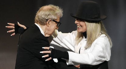 Woody Allen y Diane Keaton en la gala AFI Life Achievement Award.