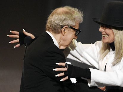 Woody Allen y Diane Keaton en la gala AFI Life Achievement Award.