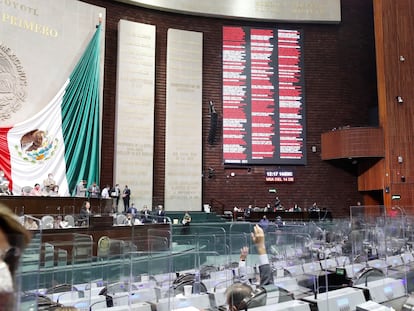 Pleno de la Cámara de Diputados, en Ciudad de México.