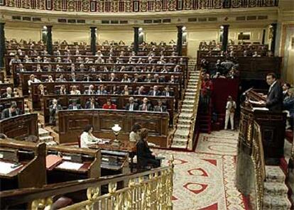 El Congreso de los Diputados, durante la sesión de investidura de José Luis Rodríguez Zapatero.