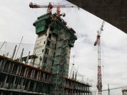 El edificio de La Vela en la nueva sede de BBVA.