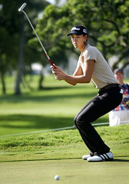 Un fallo de Michelle Wie con el <i>putter</i> <b>en la jornada del jueves.</b>