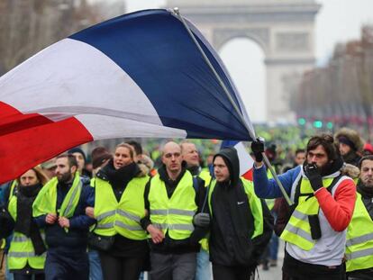 Protesta de los 'chalecos amarillos', este sábado en París.