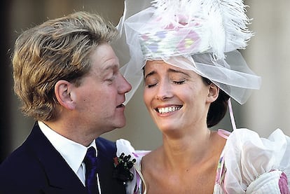 El actor en su boda con Emma Thompson.