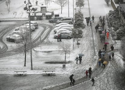 Neu a la localitat navarresa de Huarte, l'1 de desembre de 2017.