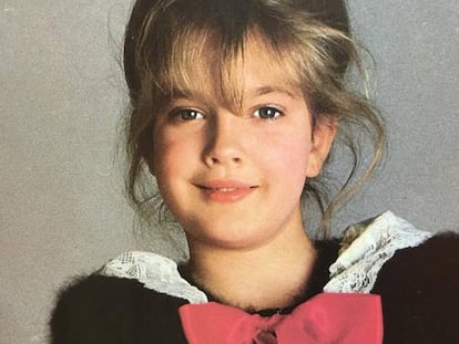 La actriz Drew Barrymore cuando era una niña.