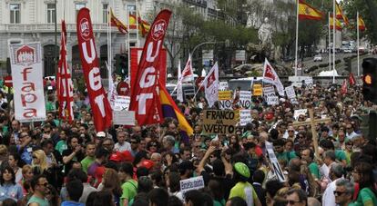 Manifestaci&oacute;n en Madrid contra los recortes y la reforma educativa. 