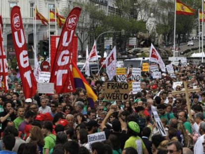 Manifestaci&oacute;n en Madrid contra los recortes y la reforma educativa. 