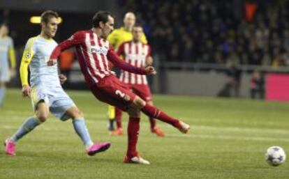 Godín en el partido de Champions de este martes.