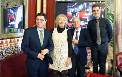 Presentación en el Ayuntamiento de Bilbao de la programación de teatro que impulsa la ONCE.