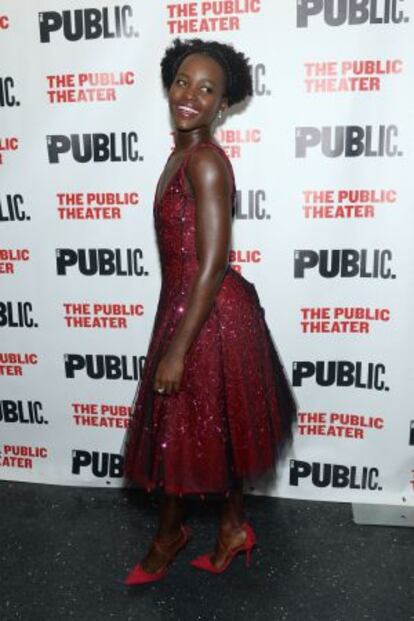 Lupita Nyong'o, en el estreno de su obra.