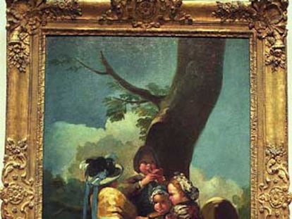 El cuadro de Goya <i>Niños del carretón,</i> desaparecido ayer.