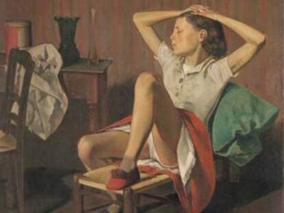 Obra de Balthus, 'Thèrése soñando'.