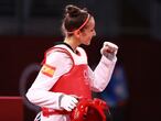 Tokyo 2020 Olympics - Taekwondo - Women's Flyweight - 49kg - Gold medal match - Makuhari Messe Hall A, Chiba, Japan - July 24, 2021.  Adriana Cerezo Iglesias of Spain enters REUTERS/Murad Sezer