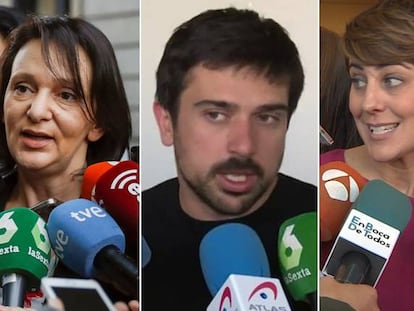 De izquierda a derecha: Errejón, Bescansa, Espinar y Ruiz-Huerta.