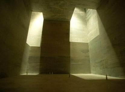 Simulación del interior del <i>Monumento a la tolerancia, </i>el proyecto de Eduardo Chillida para Tindaya.
