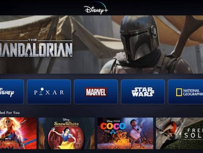 La plataforma Disney+ en una tableta.