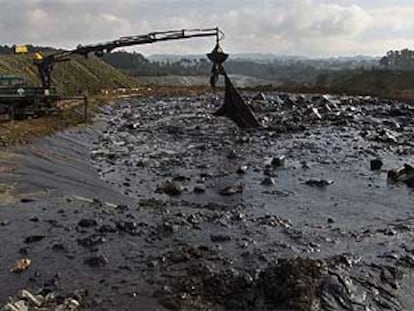 Depósito del fuel recogido en Galicia