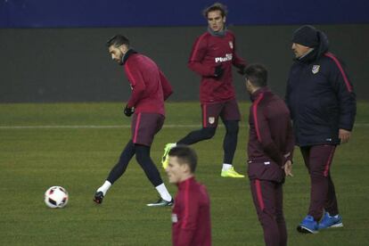 Entrenamiento del Atlético de Madrid.