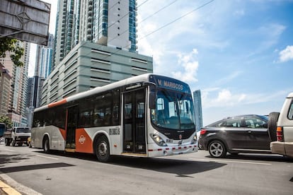 Un autob&uacute;s en Ciudad de Panam&aacute;.