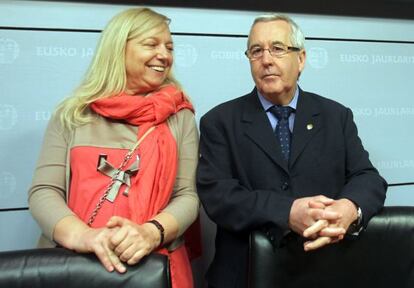 Cinto y Cubero, antes de presentar ayer la memoria del IVML en Bilbao.