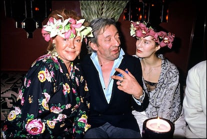 Fiesta caribeña en 1988 en Regine’s con Regine, Serge Gainsbourg y Bambou.