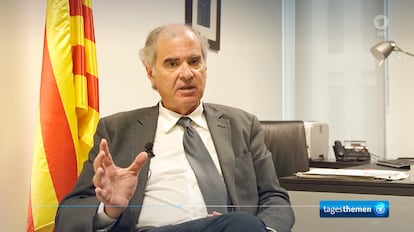 El juez Joaquín Aguirre, en la entrevista concedida a la televisión pública alemana.