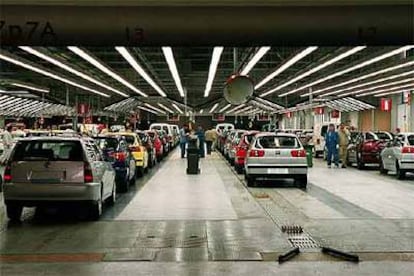 Interior de la fábrica Seat en Martorell, con antiguos Ibiza, en una imagen de archivo