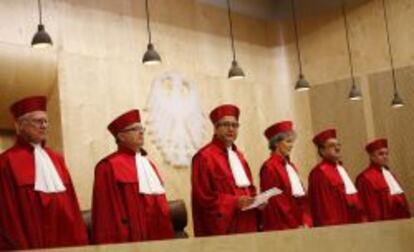 Imagen de los miembros del Tribunal Constitucional alemán.