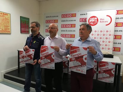 STEI, CCOO y UGT presentan los actos por el 1 de mayo.