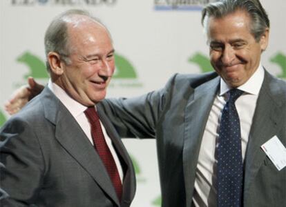 El ex director del Fondo Monetario Internacional y el presidente de Caja Madrid, Rodrigo Rato y Miguel Blesa.