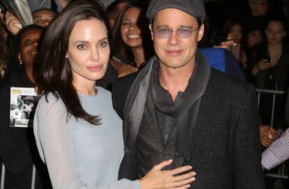 Angelina Jolie y Brad Pitt en 2015.