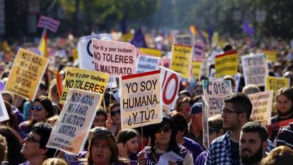 Foto de archivo de una manifestación en Madrid contra la violencia machista.