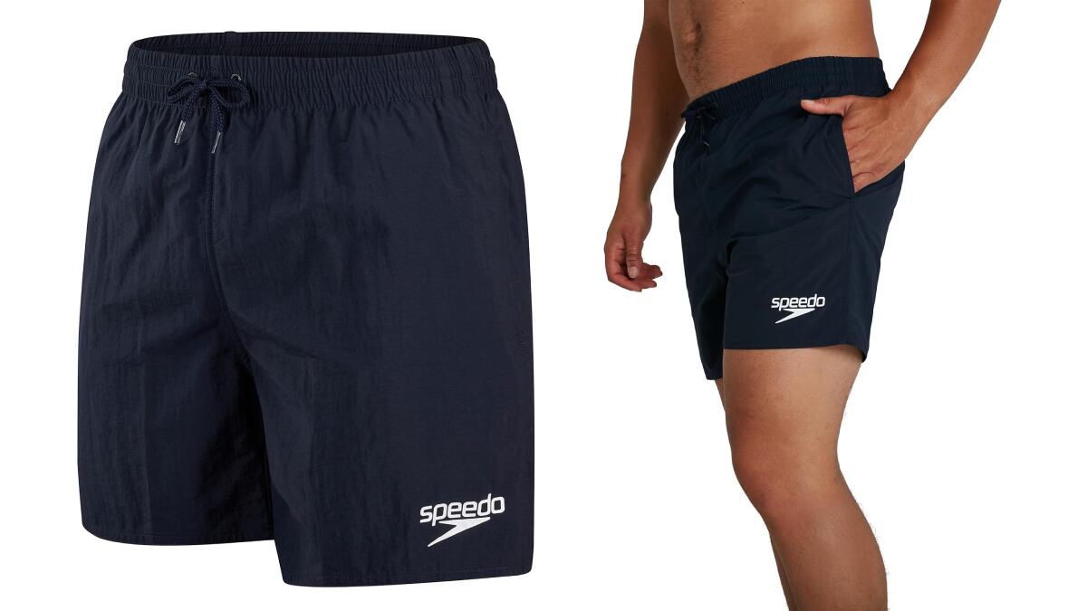 Speedo swimsuit for men available in various colors.