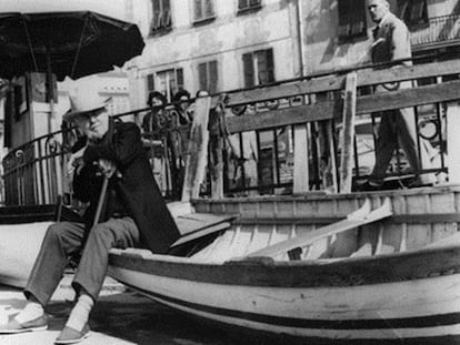 Ezra Pound (Hailey, Idaho, 1885-Venecia, 1972), fotografiado en Rapallo (Italia)